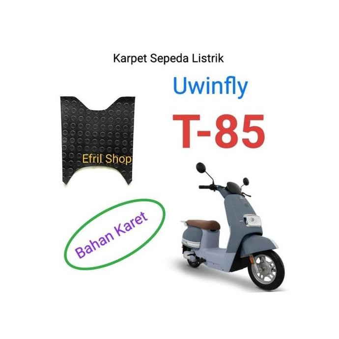 Karpet Sepeda Motor Listrik Uwinfly T 85 Atau Uwinfly T85 Bahan Karet