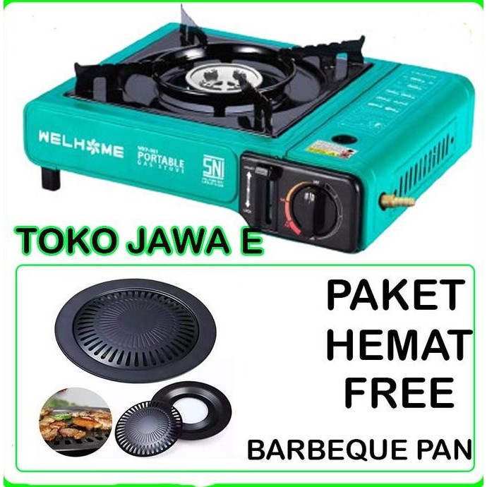 Welhome Kompor Portable/Kompor Camping + Panggangan