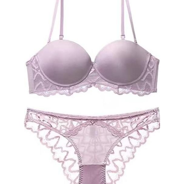 Clover Bra Set Setelan Cd Celana Dalam Dan Bh Push Up Renda Underwire Kawat Beha Kemben Straples Pes