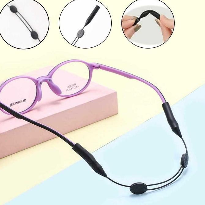 DS83 >> Tali Strap Pengikat Kacamata Olahraga Safety Sport Holder - Hitam