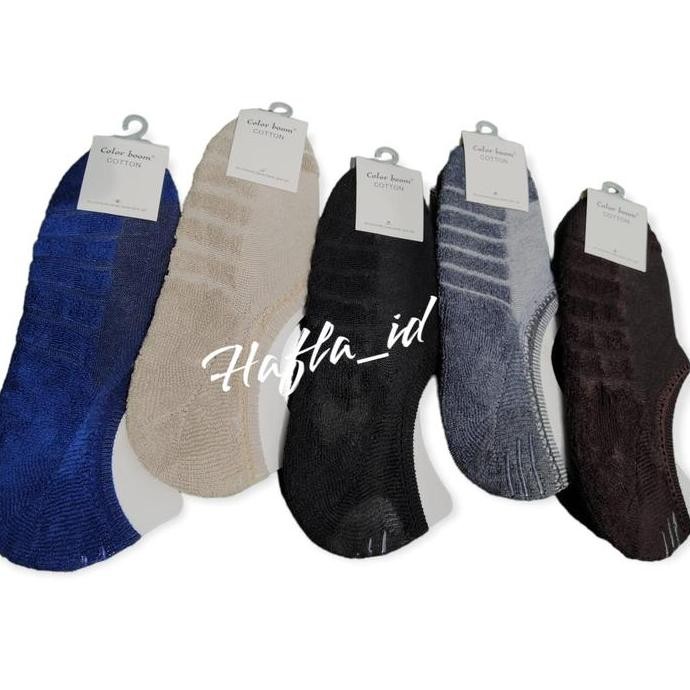 DF100 - 6 pasang kaos kaki pendek tebal pria wanita semata kaki hidden socks invisible sock bahan ka