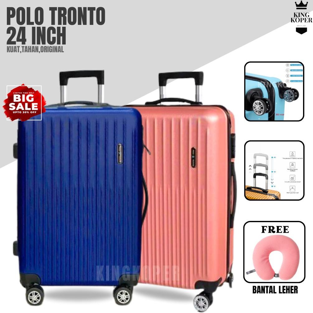 KOPER POLO 24 INCH - UKURAN BAGASI - KOPER FIBER - KOPER RODA 4 - KOPER MURAH - KOPER POLO - KOPER A