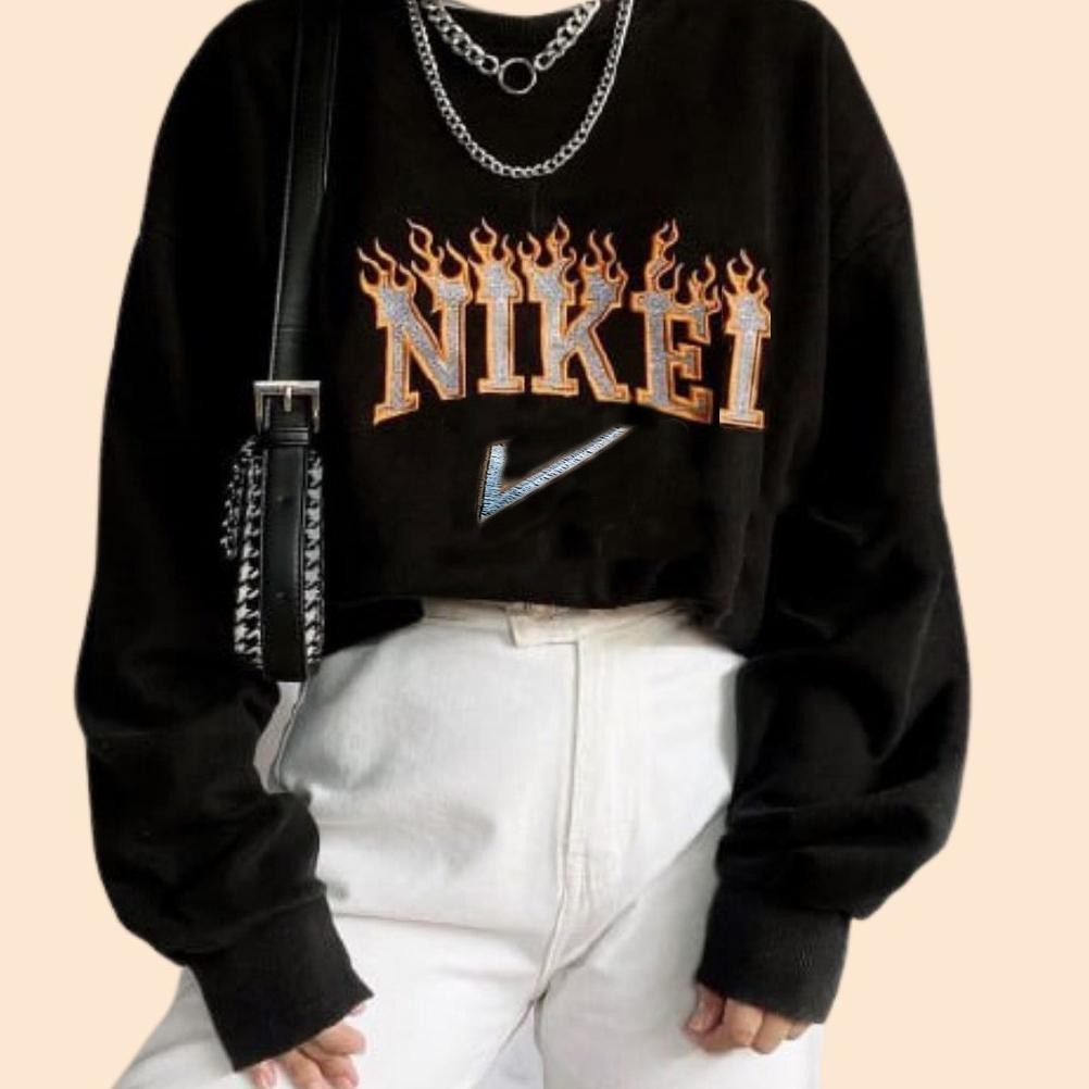 Best - FIRE NIKEI BORDIR SWEATER OBLONG CREWNECK BABYTERRY MOTIF API ,,
