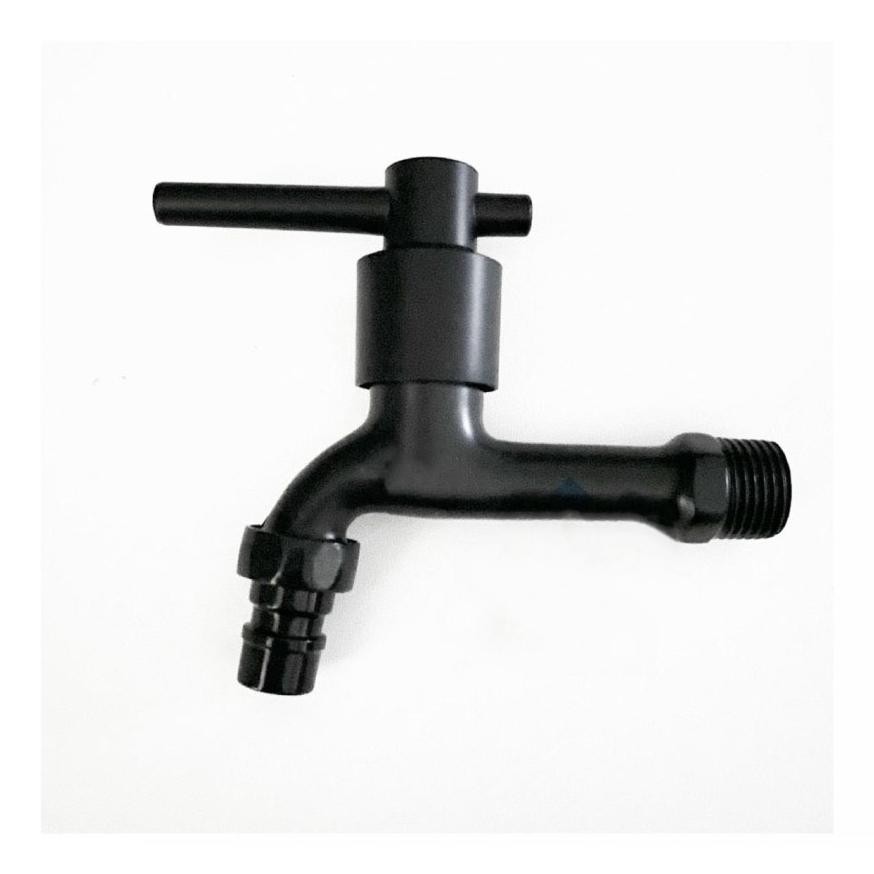 Kekinian Kran tembok Minimalis HItam Keran Air taman kamar Mandi bak air mesin cuci Black matte kera