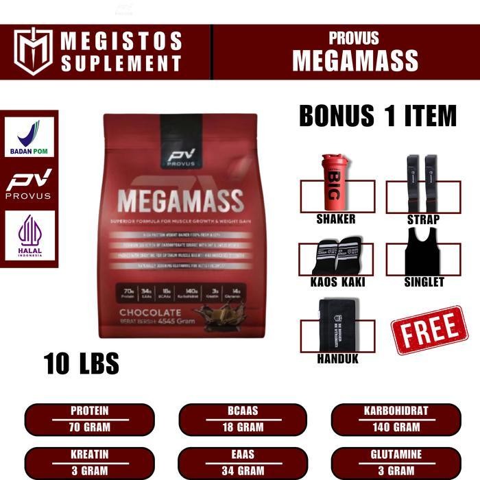 PROVUS MEGAMASS GAINER 10LBS 70G PROTEIN