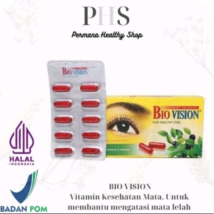 BIO VISION / Bio Vision Vitamin Mata / Bio Vision Suplemen Kesehatan Mata / Bio Vision 1 Strip Isi 1
