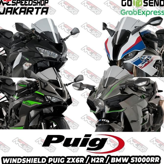 Promo PUIG Z RACING Windscreen Wind Screen Windshield Wind Sheild PUIG Visor Kawasaki ZX6R ZX 6 R RR