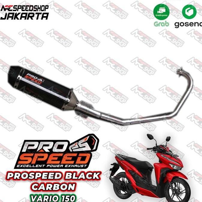 Promo Knalpot Prospeed Vario 150 Black CARBON / PROSPEED BLACK CNC SERIES Fullsystem COD