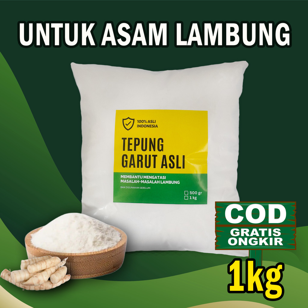 Tepung Pati Garut 1kg Untuk Asam Lambung / Pati Garut / Tepung Garut / Tepung Pati Irut / Pati Garut