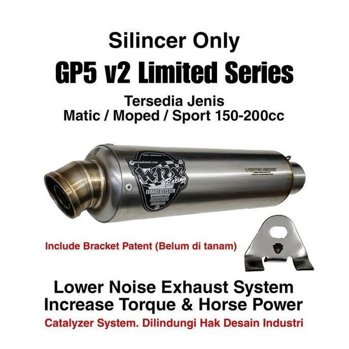 '' Knalpot WRX GP5 V2 Limited K150 NMax Turbo - Nmax Neo ''