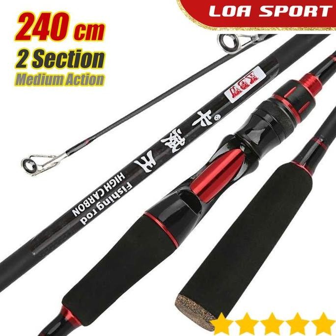 Joran Pancing Sambung Spinning 240Cm Kbw Gun Handle