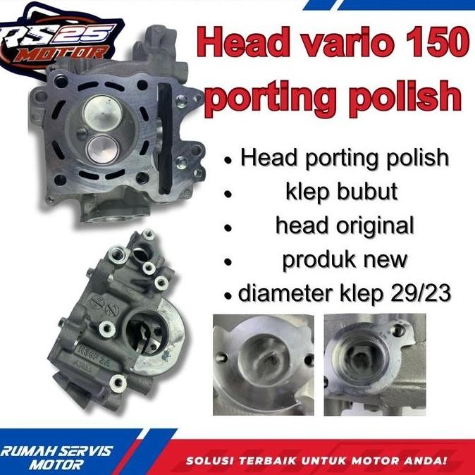 // Blok head kop Vario 150 porting polish //