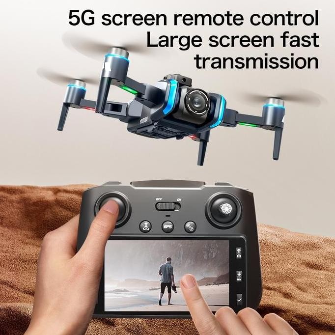 COD Drone XT808 Brushless Motor GPS Drone Professional WIFI 4k HD FPV Remote dengan Screen Ada Senso