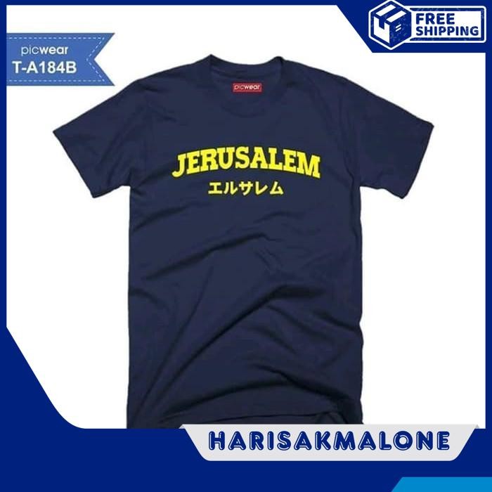 BEST SELLER KAOS TSHIRT BAJU OBRAL MURAH COMBED 30S DISTRO JERUSALEM JEPANG KANJI PALESTINA PALESTIN