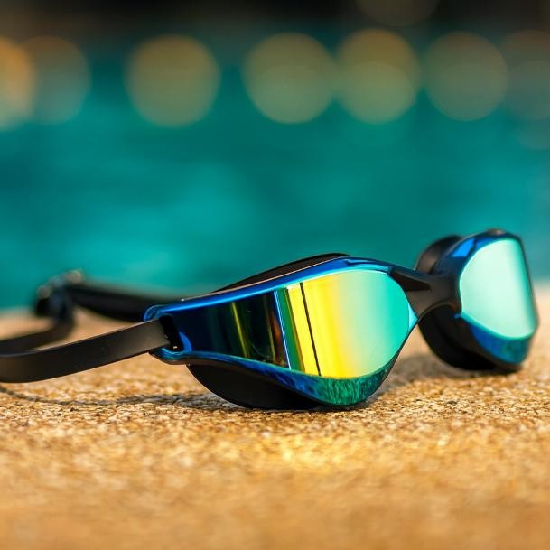 Kacamata Renang Anti Fog Dan Sinar UV | Lensa Mirror Plus Box & Nose Bridge Cadangan