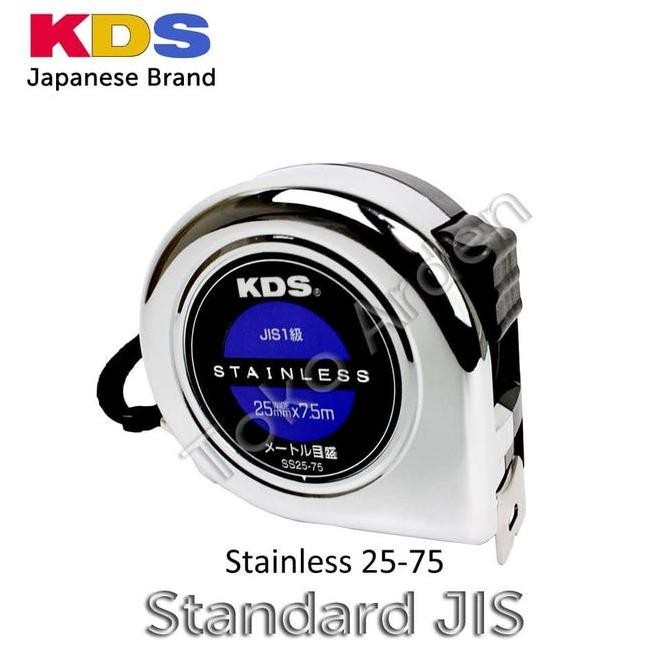 Meteran Kds Stainless 25 (Ss 2575) / Kds Measuring Tape - Japan