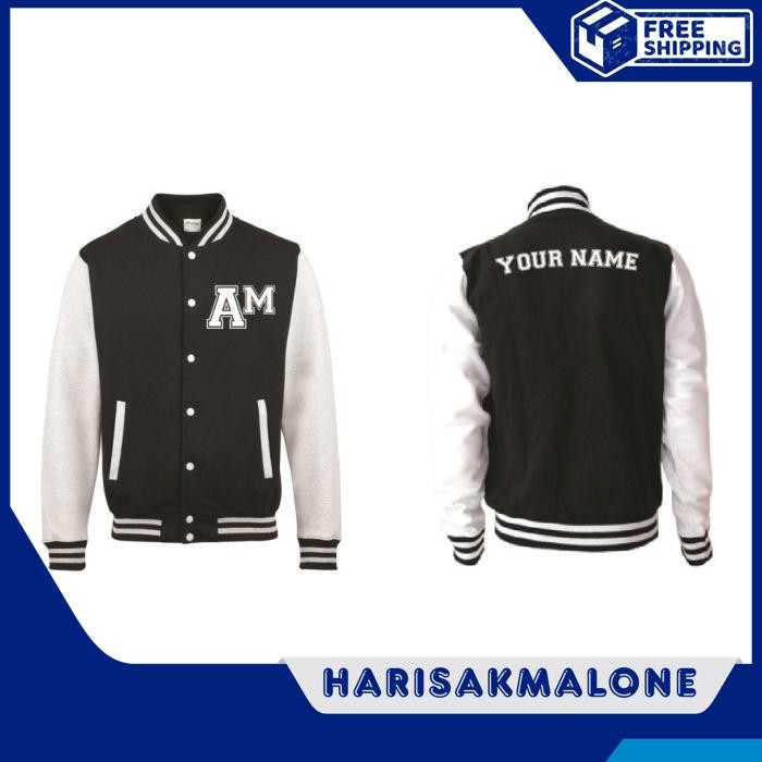 TERMURAH JAKET VARSITY BASEBALL KANCING BASEBAL DISTRO INISIAL NAMA BEBAS SATUAN LOGO POLOS CUSTOM I
