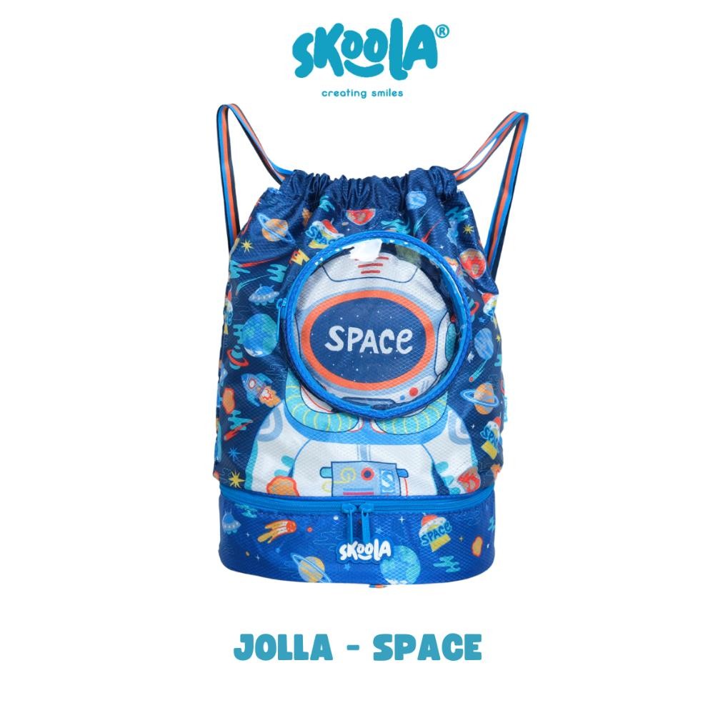 Baru Skoola Tas Ransel Serut Renang Anak Laki - Laki Space Dinosaurus - Jolla