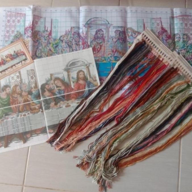 paket kristik last supper perjamuan kudus terakhir Yesus Pola kain