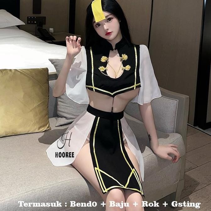 Lingerie Sexy Hot Binal Cosplay Costume Hantu Vampire China full set 2752