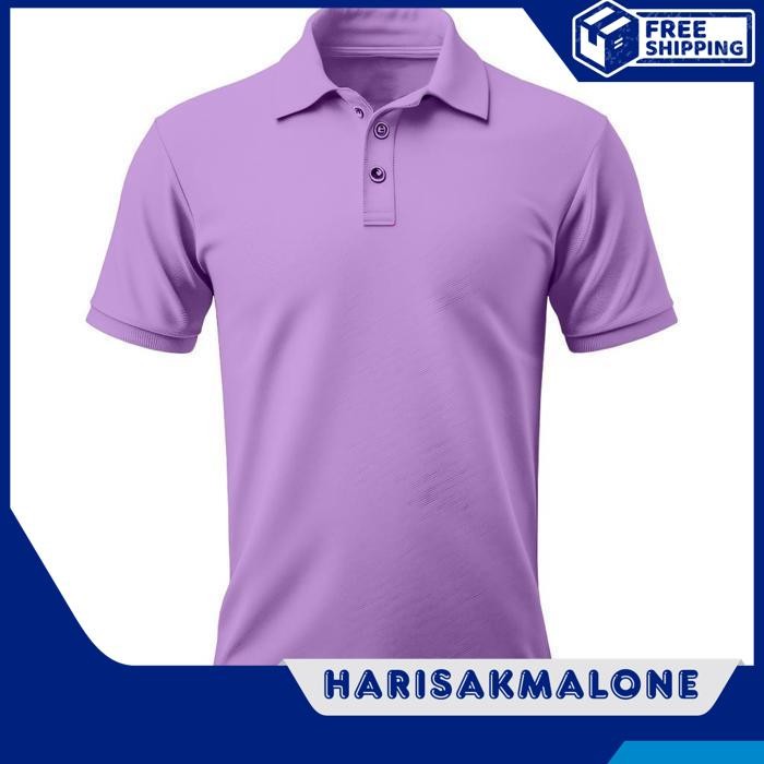 BERKUALITAS TINGGI KAOS POLO SHIRT TSHIRT BAJU KERAH DISTRO UNGU MUDA LILAC PURPLE BANYAK WARNA SABL