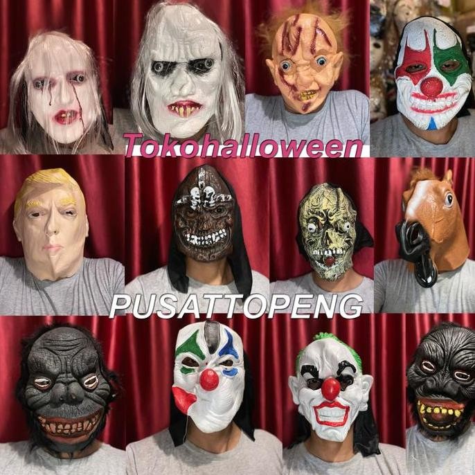 topeng karet latex halloween kuntilanak BS