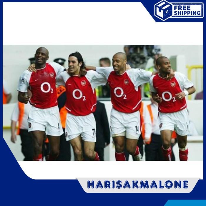 GRATIS ONGKIR JERSEY BOLA RETRO ARSENAL HOME 03/04 GRADE ORI FUTSAL BAJU 2003 2004 OBRAL KLASIK JADU