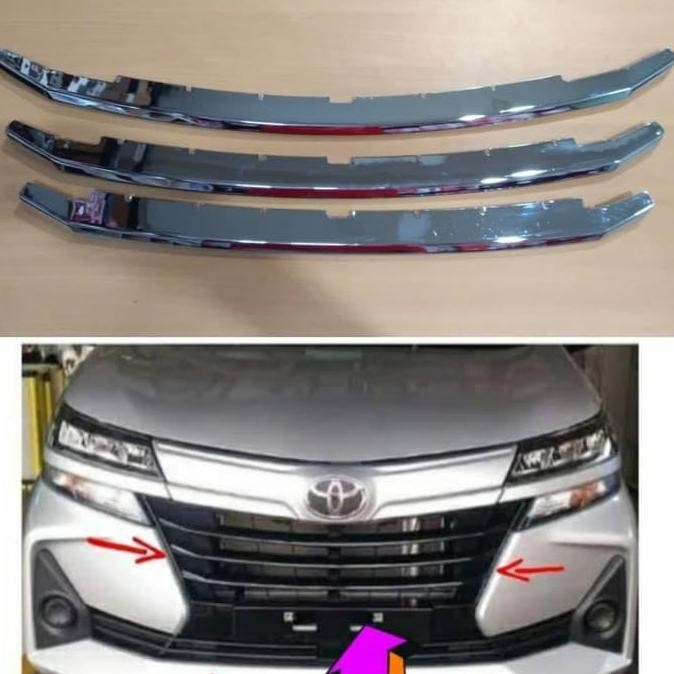 Lis Front Grille/Lis Grill Avanza/Xenia 2019 Chrome Terbaru