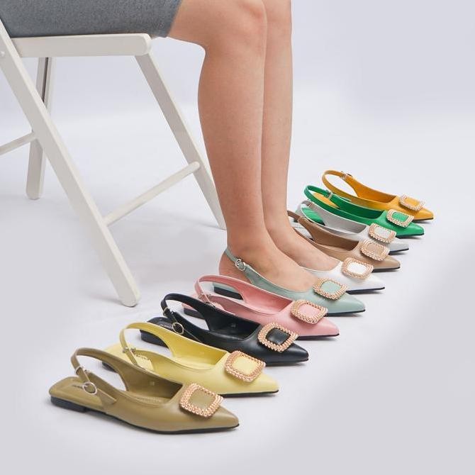 Promo Lapepa Kalea All Colors Flatshoes | sepatu flat wanita kekinian bling-bling warna terbaru offi
