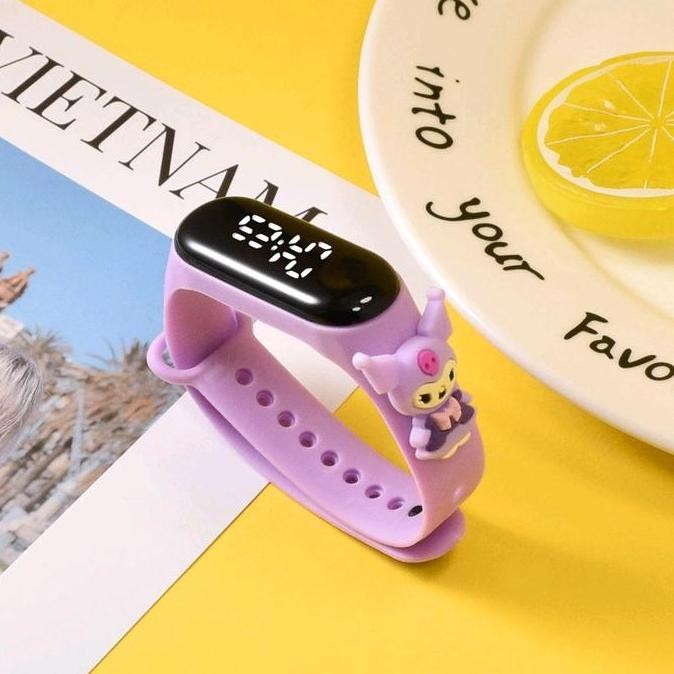 Jam Tangan Anak Led Elektronik Motif Kartun Anti Air Kekinian