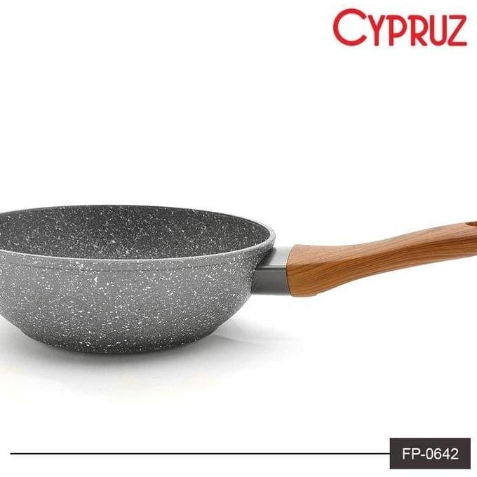 Wokpan Marble Cypruz 26 Cm + Tutup Wok Pan Marble 26 Cm Anti Lengket