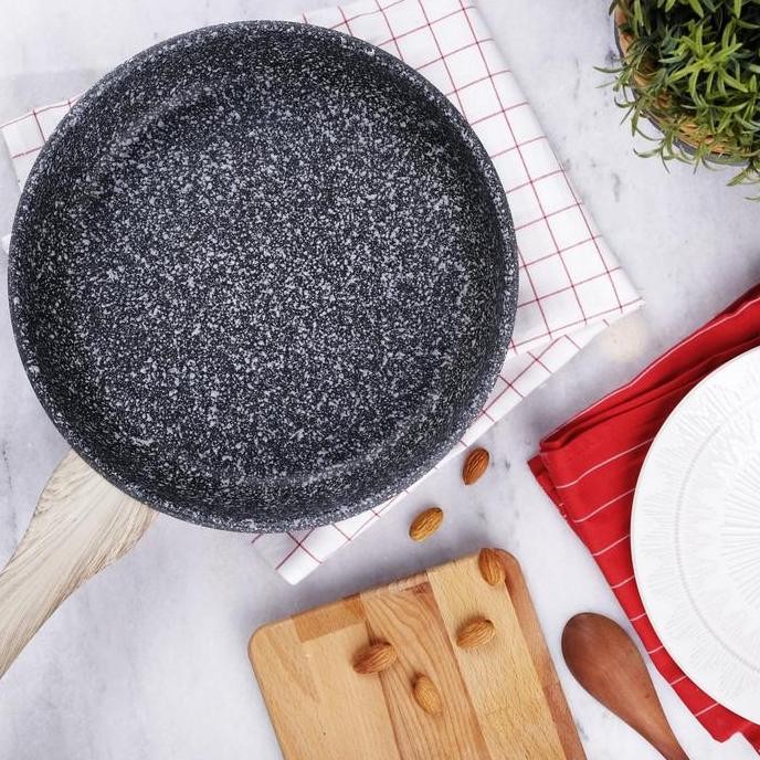 Frying Pan Teplon Anti Lengket Fry Pan Keramik Granite Wokpan Debellin