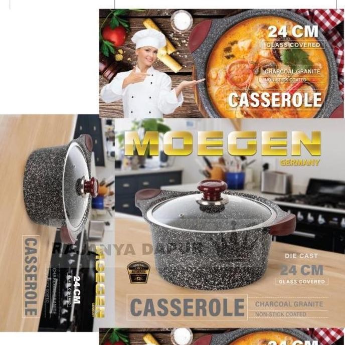 Casserole moegen germany marble coating 24 cm - panci marble moegen 24