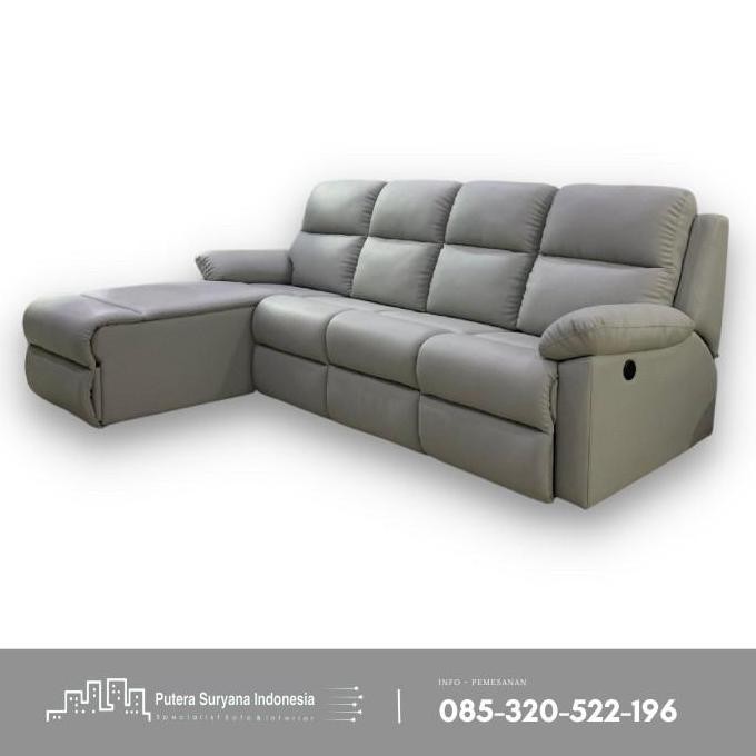 Sofa L Recliner 1 Recliner Eletrik
