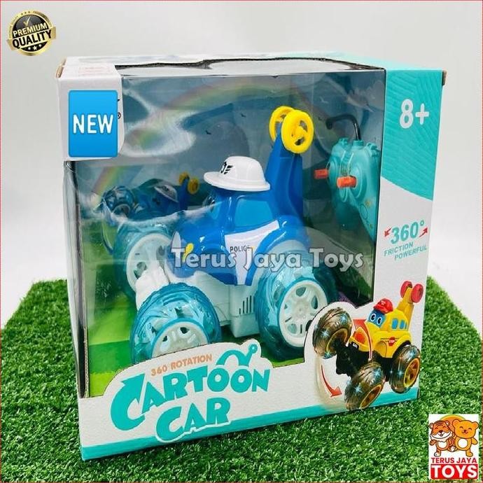 Mainan Anak Mobil Polisi Remote Control Stunt Car Besar