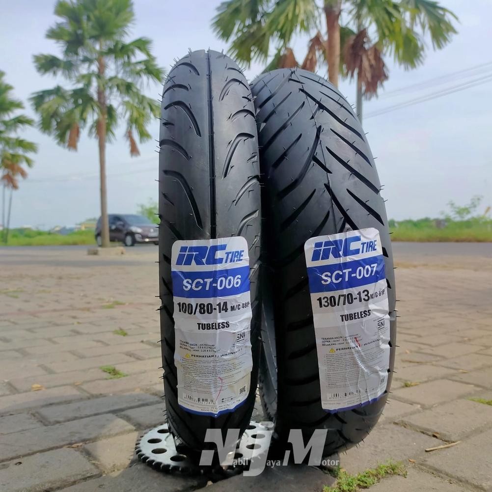 Baru Sepasang Ban IRC PCX 160 100/80-14 dan 130/70-13 depan belakang Original Gratis Pentil