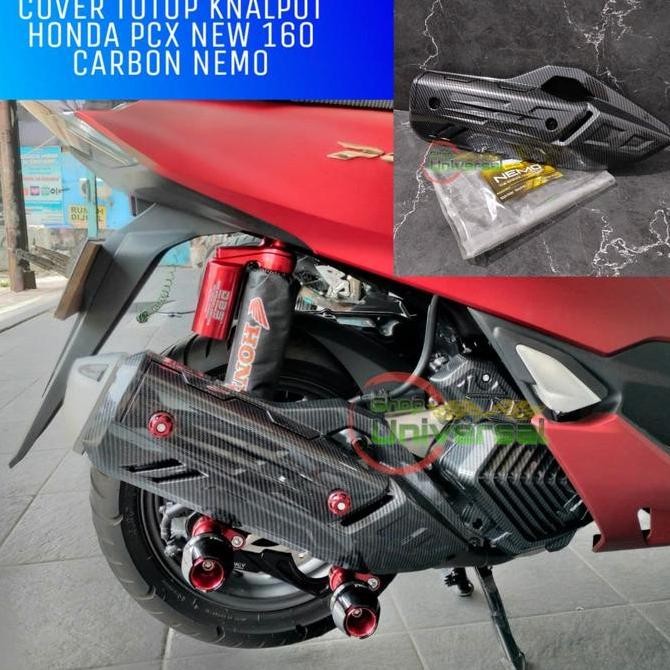 Cover Tutup Knalpot Pcx160 New 2021 Carbon Nemo Tameng Knalpot Pcx 160 Premium