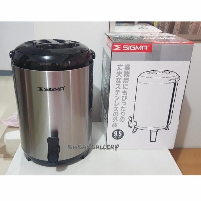 Water Jug Sigma 9.5 Liter Stainless Steel / Dispenser Termos Besar