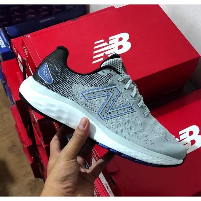 Sepatu Running Nb Fresh Foam 680 V7 Grey Aluminum M680Wn7 Original 100%