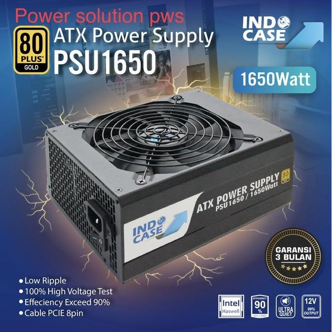 PSU1650 POWER SUPPLY PSU 1650W 80+ GOLD MINER MINING BITCOIN GAMING Murah