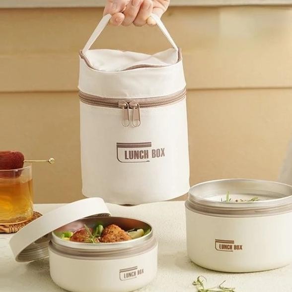 1 Set 304 Stainless Lunch Box Kotak Makan Siang Bento Portabelkotak Makan Siang Stainless Steel Teri