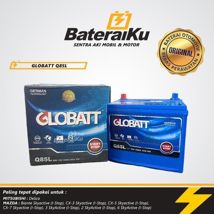 Aki Globatt EFB MF Q105L Start Stop Aki Kering Aki Mobil Mazda CX-5, CX-9, Alphard, Vellfire