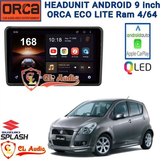 Head Unit Android Orca Eco Lite Plus 9 Inch Suzuki Splash Ram 4/64Gb Promo