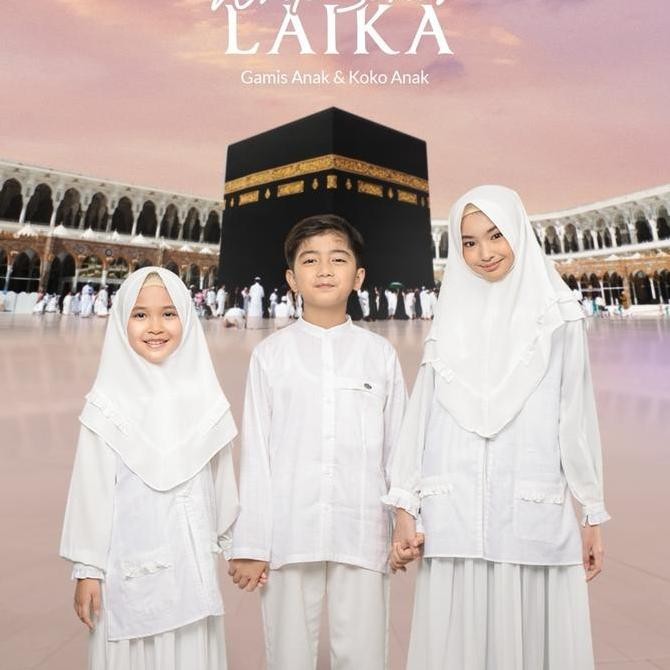 Gamis Nibras Laika Warna Putih Tulang Broken White Umroh Haji Branded