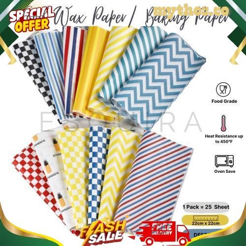 COD Wax Paper 25 Pcs / Korean Bento Cake Baking Paper / DF55656