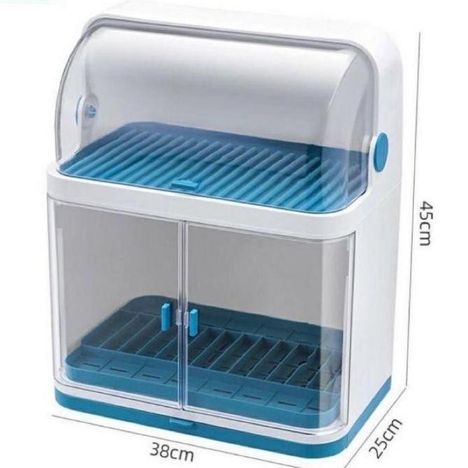 langsung proses RAK PIRING TUTUP MIKA ANTI BACTERIAL TERTUTUP HIGIENIS LEMARI PIRING GELAS SENDOK DE