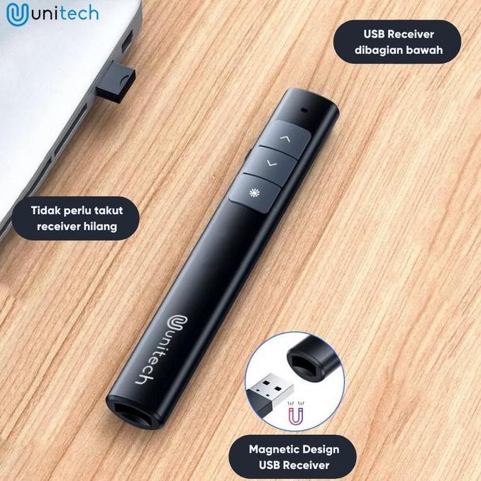 Unitech Laser Pointer Wireless Alat Presentasi Pen 50m Kontrol
