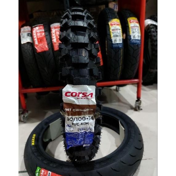 Baru BAN LUAR CORSA MT CROSS TRAIL 90/100-14 RING 14 TUBETYPE