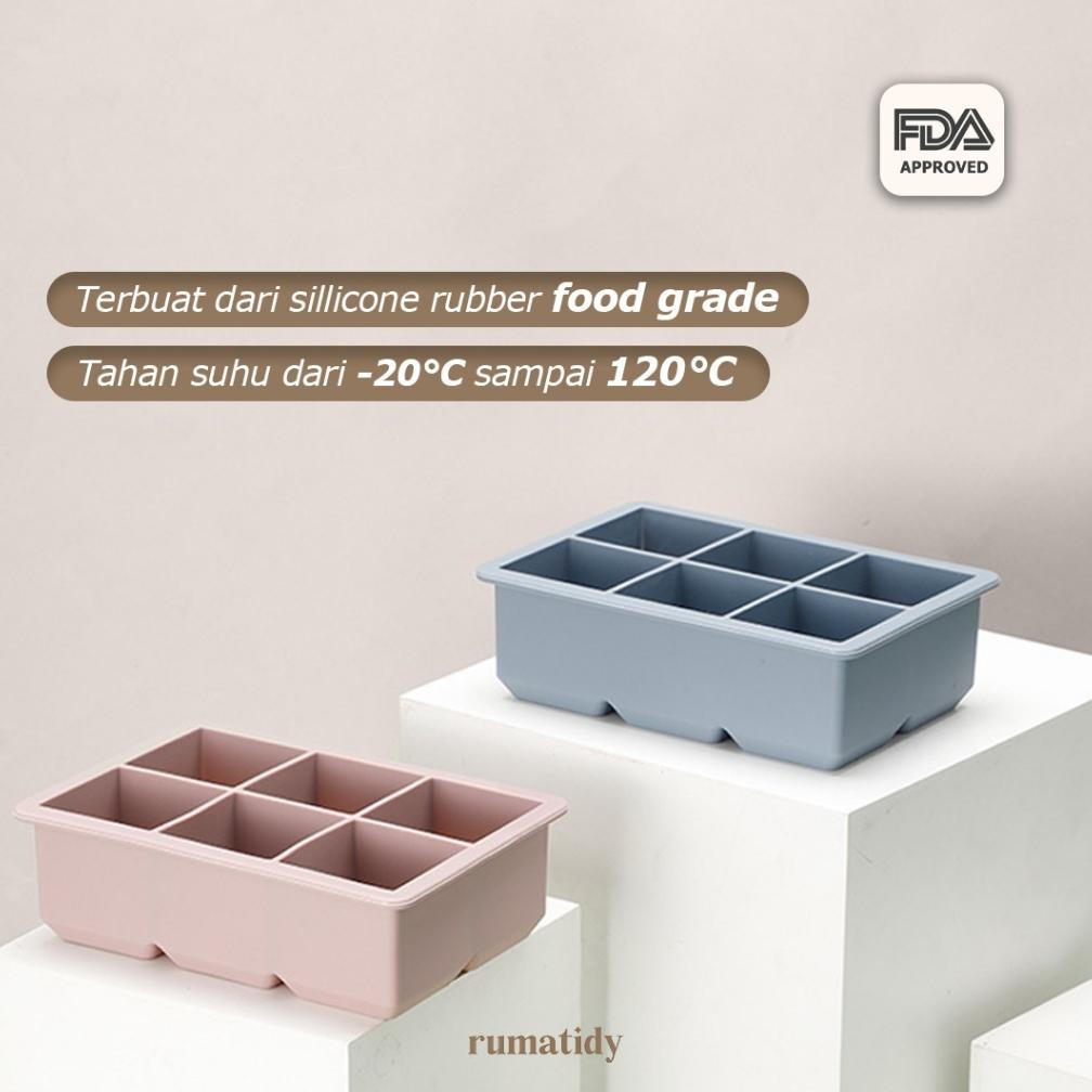 Bundling Finlee Cetakan Es Batu Sillicone Wadah Mpasi/Kaldu/Es Batu Bpa Free Tutup Silicone
