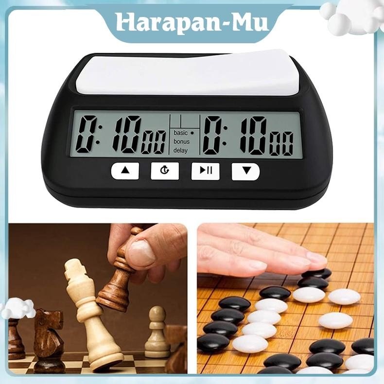 ELIYU- Jam Catur Butterfly Digital Chess Clock Count Timer / Down Timer Chess Game Hitam / Clock Dig